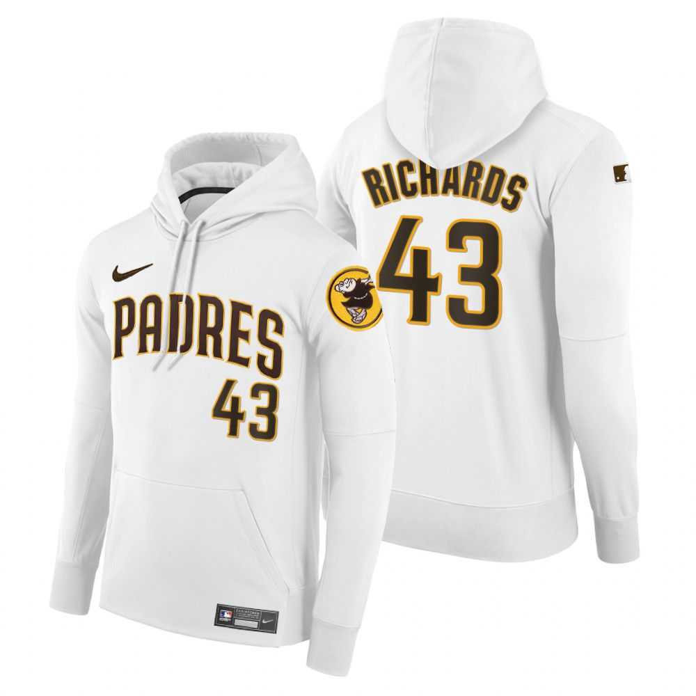 Men Pittsburgh Pirates 43 Richards white home hoodie 2021 MLB Nike Jerseys